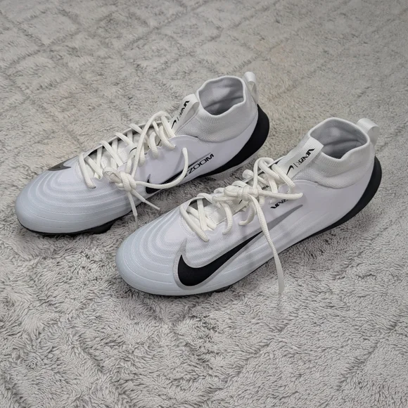 Nike Air Zoom Vapor Pro 1 White Black Football Cleats Mens Sz 11.5 IB2495-105